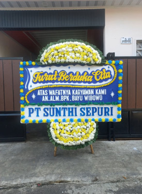 Papan Bunga Duka di Sumber Barito